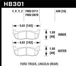 Hawk Performance - SuperDuty Disc Brake Pad - Hawk Performance HB301P.630 - Image 1