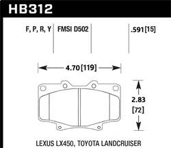 Hawk Performance - HPS Disc Brake Pad - Hawk Performance HB312F.591 - Image 1