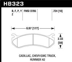 Hawk Performance - HPS Disc Brake Pad - Hawk Performance HB323F.724 - Image 1