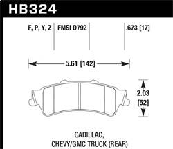 Hawk Performance - HPS Disc Brake Pad - Hawk Performance HB324F.673 - Image 1