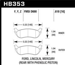 Hawk Performance - LTS Disc Brake Pad - Hawk Performance HB353Y.618 - Image 1