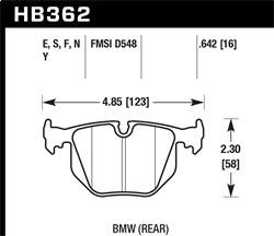 Hawk Performance - HP Plus Disc Brake Pad - Hawk Performance HB362N.642 - Image 1