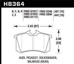 Hawk Performance - Performance Ceramic Disc Brake Pad - Hawk Performance HB364Z.642 - Image 1