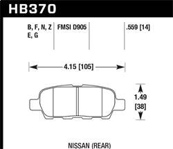 Hawk Performance - HPS Disc Brake Pad - Hawk Performance HB370F.559 - Image 1