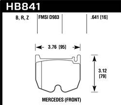 Hawk Performance - HPS 5.0 Disc Brake Pad - Hawk Performance HB841B.641 - Image 1