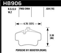 Hawk Performance - DTC-80 Disc Brake Pad - Hawk Performance HB906Q.634 - Image 1