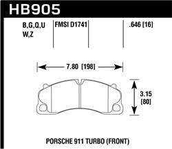 Hawk Performance - DTC-70 Disc Brake Pad - Hawk Performance HB905U.646 - Image 1