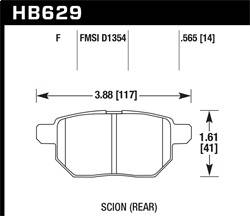 Hawk Performance - HPS 5.0 Disc Brake Pad - Hawk Performance HB629B.565 - Image 1