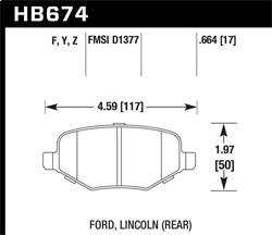 Hawk Performance - HPS 5.0 Disc Brake Pad - Hawk Performance HB674B.664 - Image 1