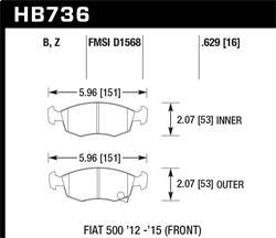 Hawk Performance - Blue 9012 Disc Brake Pad - Hawk Performance HB736E.629 - Image 1