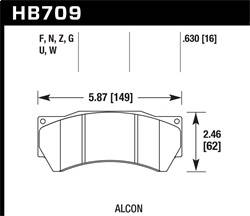 Hawk Performance - DTC-70 Disc Brake Pad - Hawk Performance HB709U.630 - Image 1