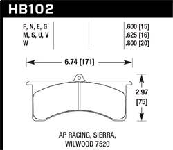 Hawk Performance - ER-1 Disc Brake Pad - Hawk Performance HB102D.800 - Image 1