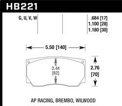 Hawk Performance - ER-1 Disc Brake Pad - Hawk Performance HB221D1.10 - Image 1