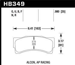 Hawk Performance - ER-1 Disc Brake Pad - Hawk Performance HB349D.980 - Image 1
