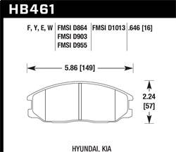 Hawk Performance - ER-1 Disc Brake Pad - Hawk Performance HB461D.646 - Image 1