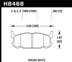 Hawk Performance - ER-1 Disc Brake Pad - Hawk Performance HB468D.492 - Image 1