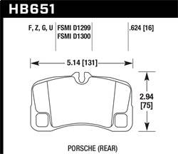 Hawk Performance - ER-1 Disc Brake Pad - Hawk Performance HB651D.624 - Image 1