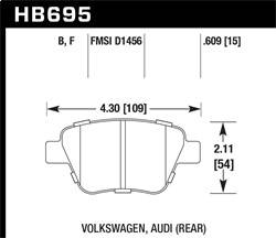 Hawk Performance - HPS Disc Brake Pad - Hawk Performance HB695F.609 - Image 1