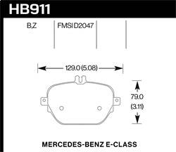 Hawk Performance - Performance Ceramic Disc Brake Pad - Hawk Performance HB911Z.654 - Image 1