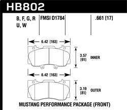 Hawk Performance - DTC-60 Disc Brake Pad - Hawk Performance HB802G.661 - Image 1