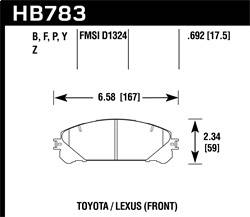 Hawk Performance - LTS Disc Brake Pad - Hawk Performance HB783Y.692 - Image 1