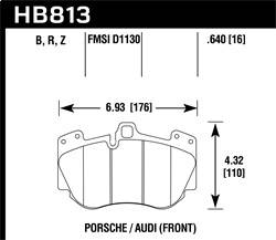 Hawk Performance - HPS 5.0 Disc Brake Pad - Hawk Performance HB813B.640 - Image 1