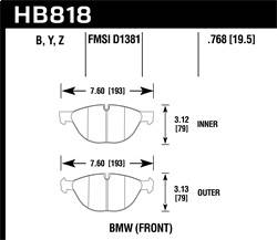 Hawk Performance - LTS Disc Brake Pad - Hawk Performance HB818Y.768 - Image 1