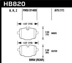 Hawk Performance - HPS 5.0 Disc Brake Pad - Hawk Performance HB820B.675 - Image 1