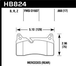 Hawk Performance - HPS 5.0 Disc Brake Pad - Hawk Performance HB824B.668 - Image 1