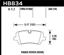 Hawk Performance - HPS 5.0 Disc Brake Pad - Hawk Performance HB834B.645 - Image 1