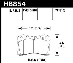 Hawk Performance - HPS Disc Brake Pad - Hawk Performance HB854F.721 - Image 1