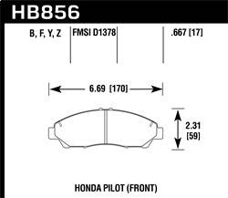 Hawk Performance - LTS Disc Brake Pad - Hawk Performance HB856Y.667 - Image 1