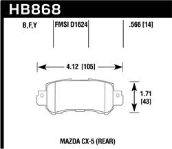 Hawk Performance - HPS 5.0 Disc Brake Pad - Hawk Performance HB868B.566 - Image 1