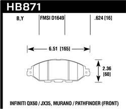 Hawk Performance - HPS 5.0 Disc Brake Pad - Hawk Performance HB871B.624 - Image 1