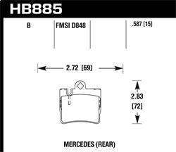 Hawk Performance - HPS 5.0 Disc Brake Pad - Hawk Performance HB885B.587 - Image 1