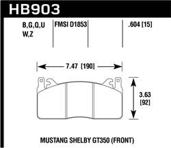 Hawk Performance - DTC-80 Disc Brake Pad - Hawk Performance HB903Q.604 - Image 1