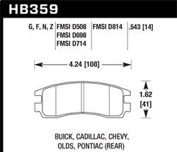 Hawk Performance - HPS 5.0 Disc Brake Pad - Hawk Performance HB359B.543 - Image 1