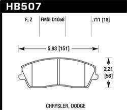 Hawk Performance - HPS 5.0 Disc Brake Pad - Hawk Performance HB507B.711 - Image 1