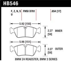 Hawk Performance - HPS 5.0 Disc Brake Pad - Hawk Performance HB546B.654 - Image 1