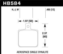 Hawk Performance - HPS Disc Brake Pad - Hawk Performance HB584F.485 - Image 1