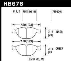 Hawk Performance - HPS 5.0 Disc Brake Pad - Hawk Performance HB676B.780 - Image 1