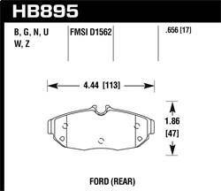 Hawk Performance - HP Plus Disc Brake Pad - Hawk Performance HB895N.656 - Image 1