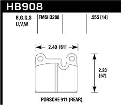 Hawk Performance - HP Plus Disc Brake Pad - Hawk Performance HB908N.555 - Image 1