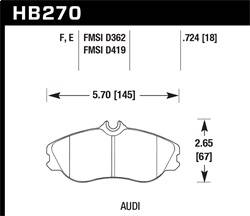 Hawk Performance - Blue 9012 Disc Brake Pad - Hawk Performance HB270E.724 - Image 1