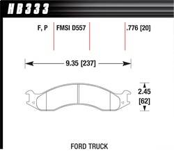 Hawk Performance - HPS Disc Brake Pad - Hawk Performance HB333F.776 - Image 1