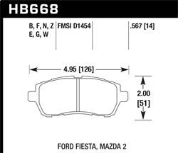 Hawk Performance - DTC-70 Disc Brake Pad - Hawk Performance HB668U.567 - Image 1