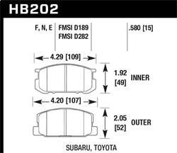 Hawk Performance - HPS Disc Brake Pad - Hawk Performance HB202F.580 - Image 1