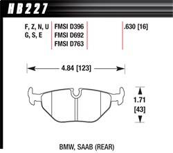 Hawk Performance - Performance Ceramic Disc Brake Pad - Hawk Performance HB227Z.630 - Image 1