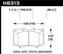 Hawk Performance - HPS Disc Brake Pad - Hawk Performance HB313F.685 - Image 1