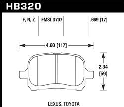 Hawk Performance - HPS Disc Brake Pad - Hawk Performance HB320F.669 - Image 1